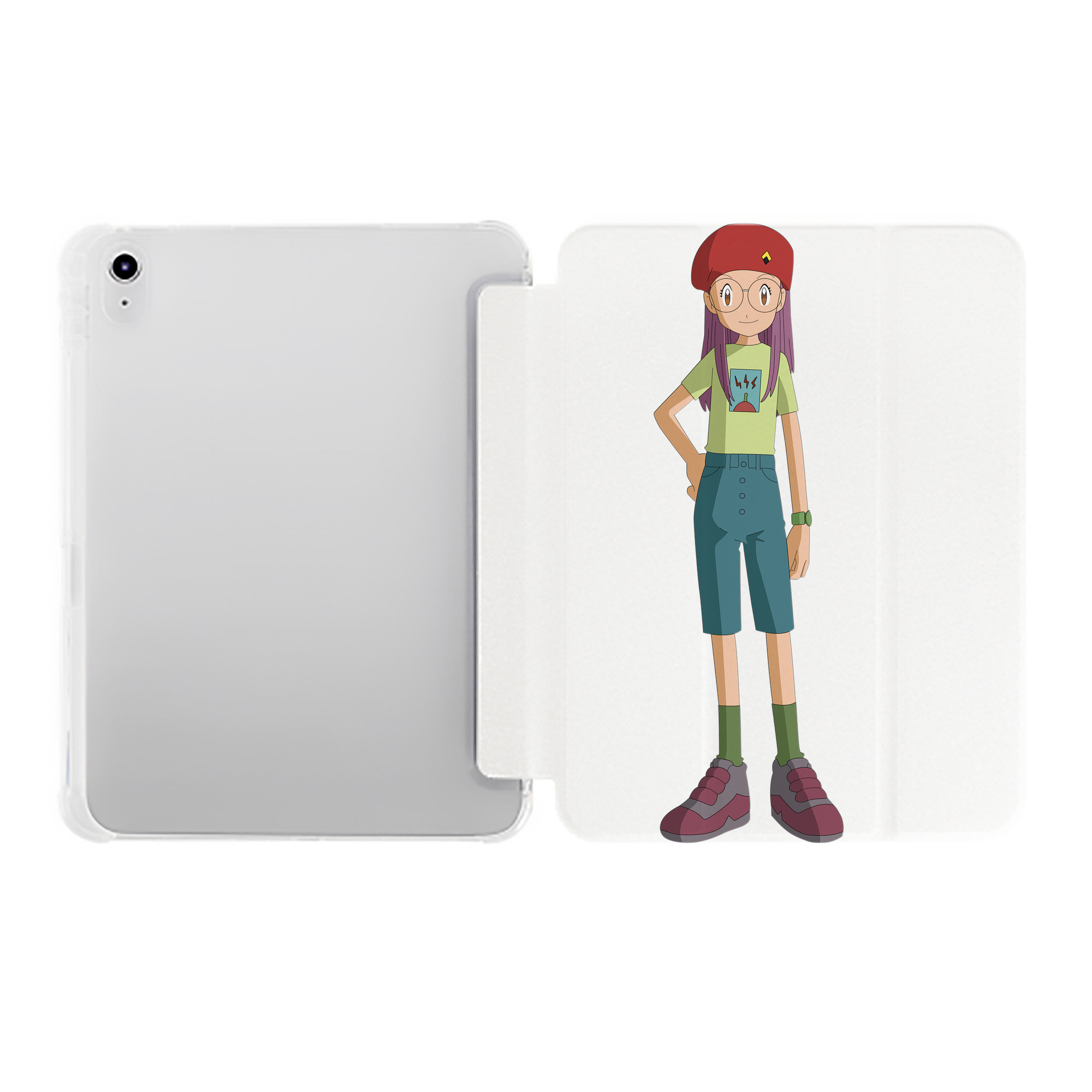 （画像用） Digimon デジタルモンスター/デジモン IPad ケース ペン収納付き 三つ折りスタンド PUレザー×シリコン 対応機種9.5/10.5/10.9インチ